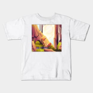 Deer with beautiful Nature Kids T-Shirt